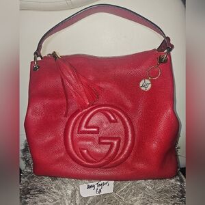 Gucci Red Soho Bag with Iconic GG Logo